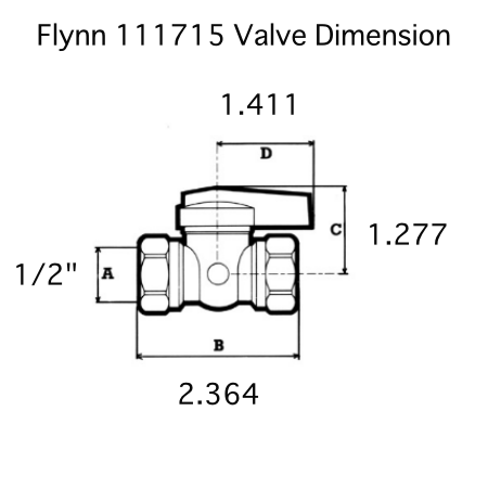 Flynn 111715 Valve Dimension